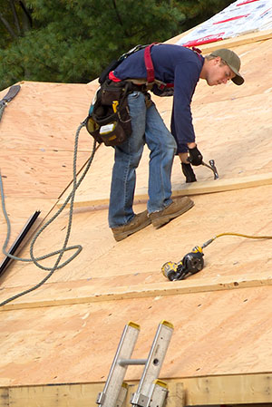 Rain pummeling roof